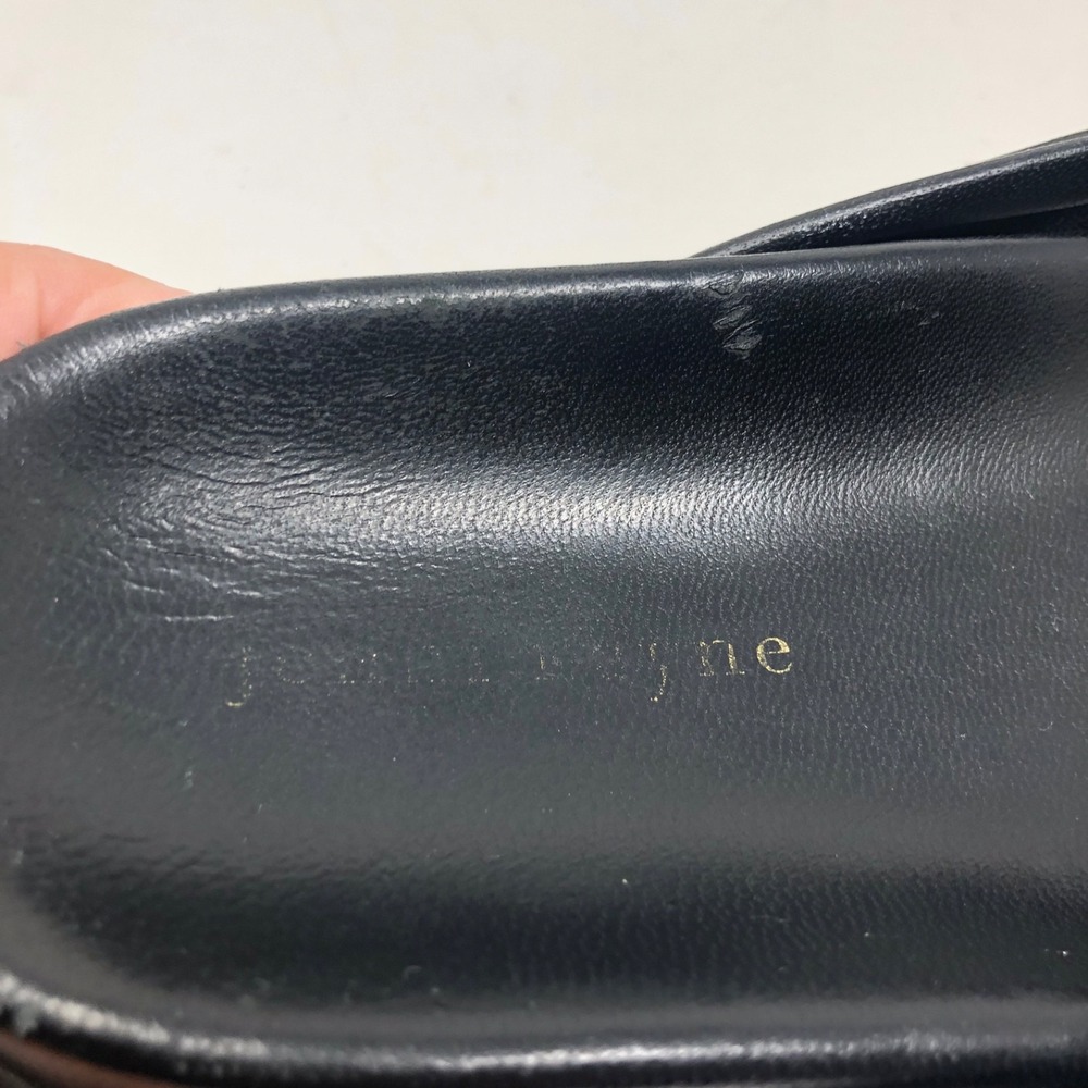 Jenni Kayne Leather Knot Sandal Womens 41 US 10.5 Black Chunky Romantic Boho - Picture 10 of 16